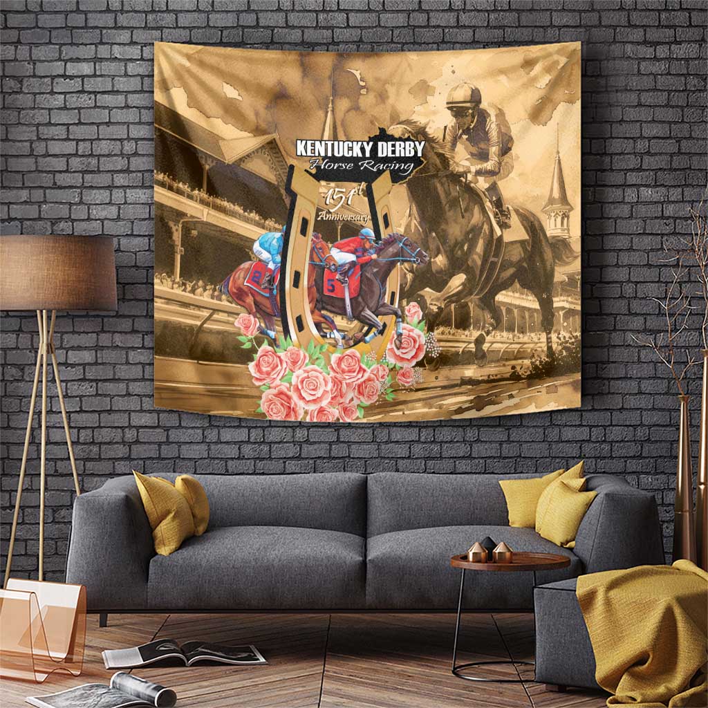 Kentucky Horse Racing Tapestry 151st Anniversary Race For The Roses LT14