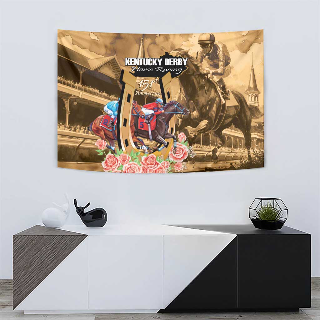 Kentucky Horse Racing Tapestry 151st Anniversary Race For The Roses LT14