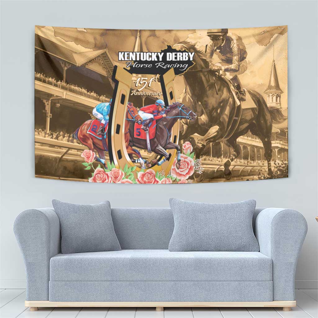 Kentucky Horse Racing Tapestry 151st Anniversary Race For The Roses LT14