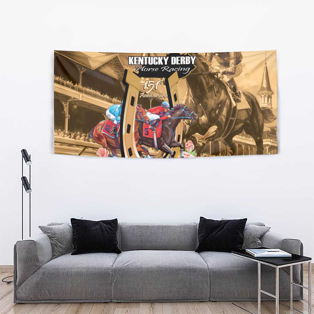 Kentucky Horse Racing Tapestry 151st Anniversary Race For The Roses LT14