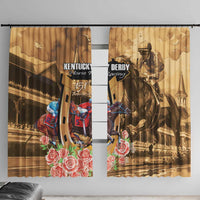 Kentucky Horse Racing Window Curtain 151st Anniversary Race For The Roses LT14