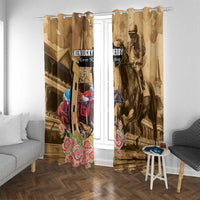 Kentucky Horse Racing Window Curtain 151st Anniversary Race For The Roses LT14