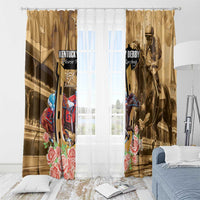 Kentucky Horse Racing Window Curtain 151st Anniversary Race For The Roses LT14