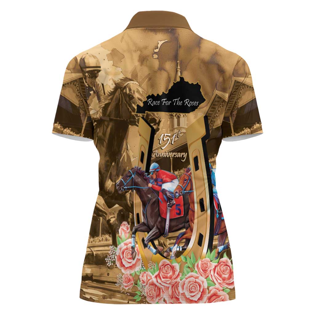 Kentucky Horse Racing Women Polo Shirt 151st Anniversary Race For The Roses LT14