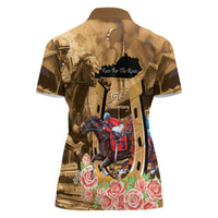 Kentucky Horse Racing Women Polo Shirt 151st Anniversary Race For The Roses LT14