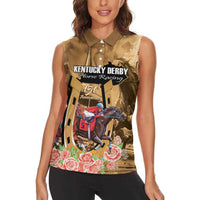 Kentucky Horse Racing Women Sleeveless Polo Shirt 151st Anniversary Race For The Roses LT14