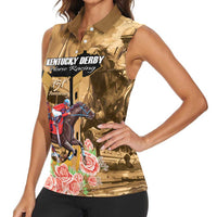 Kentucky Horse Racing Women Sleeveless Polo Shirt 151st Anniversary Race For The Roses LT14