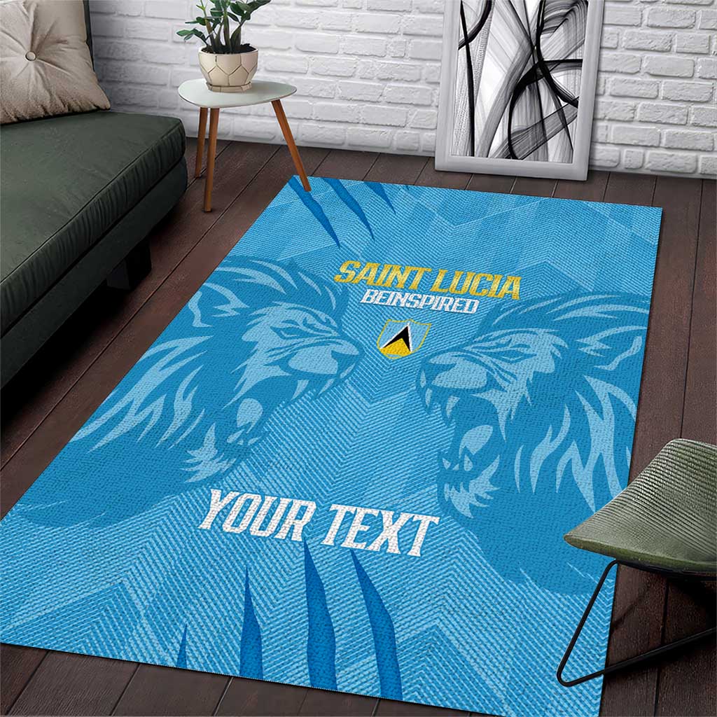 Custom Saint Lucia Cricket Area Rug Go Champions Beinspired