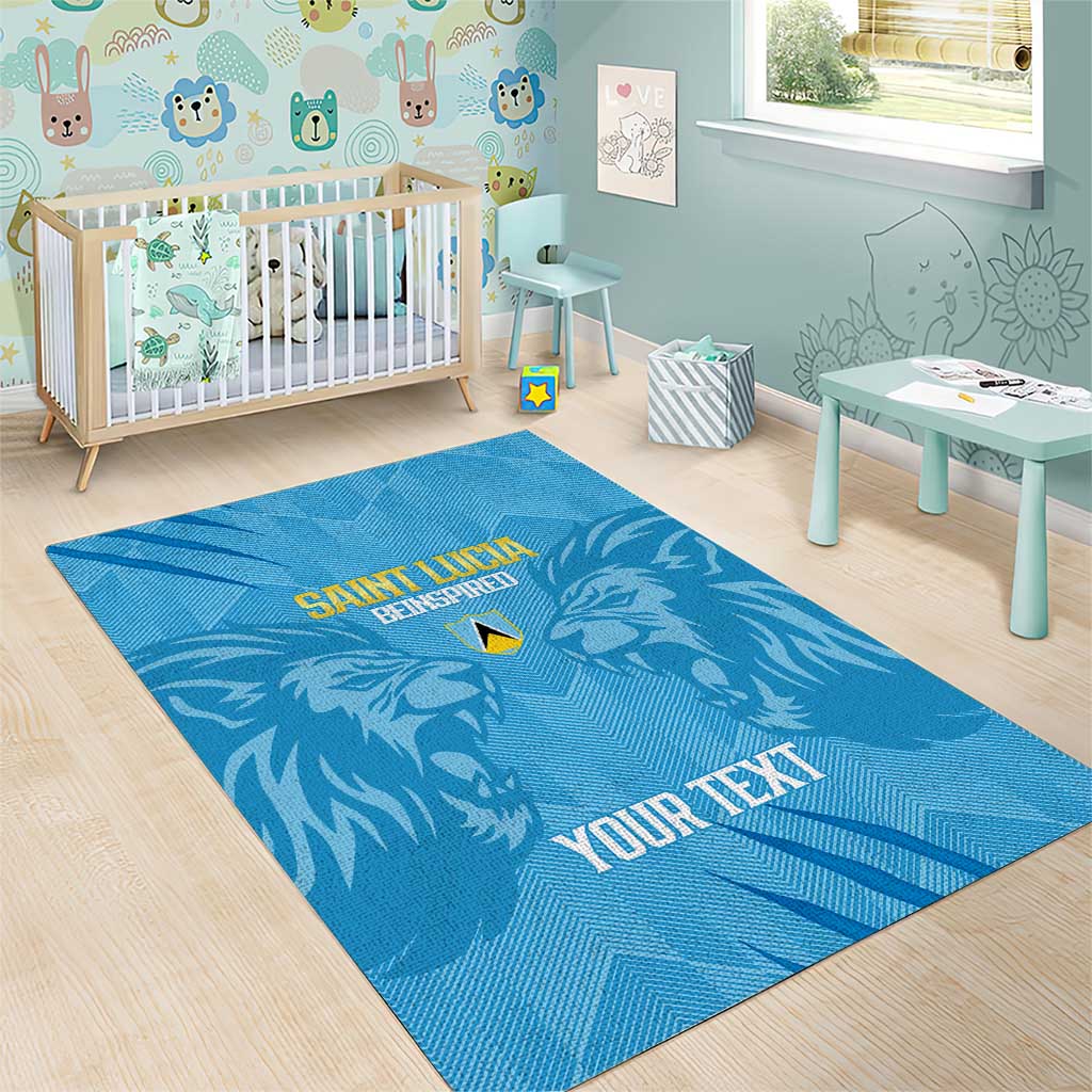 Custom Saint Lucia Cricket Area Rug Go Champions Beinspired