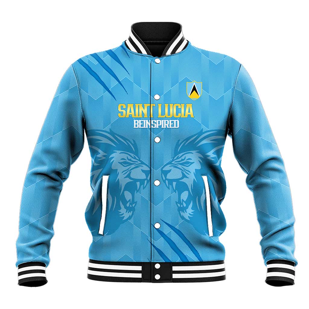 Custom Saint Lucia Cricket Baseball Jacket Go Champions Beinspired