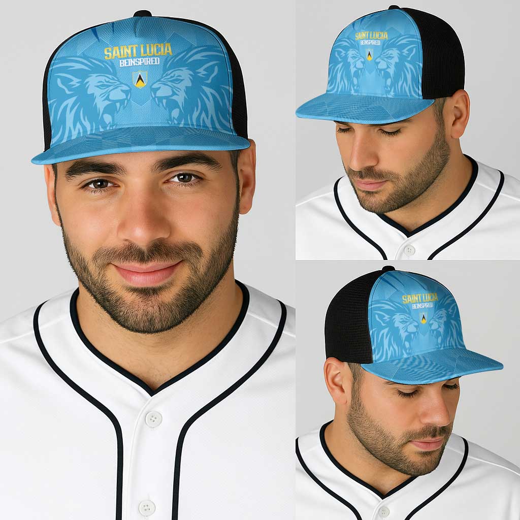 Saint Lucia Cricket Baseball Net Cap Go Champions Beinspired - Wonder Print Shop