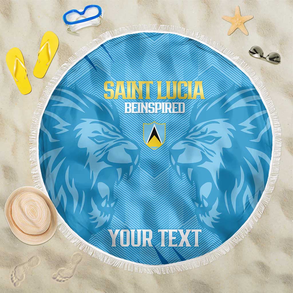 Custom Saint Lucia Cricket Beach Blanket Go Champions Beinspired