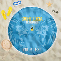 Custom Saint Lucia Cricket Beach Blanket Go Champions Beinspired