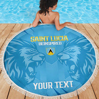 Custom Saint Lucia Cricket Beach Blanket Go Champions Beinspired