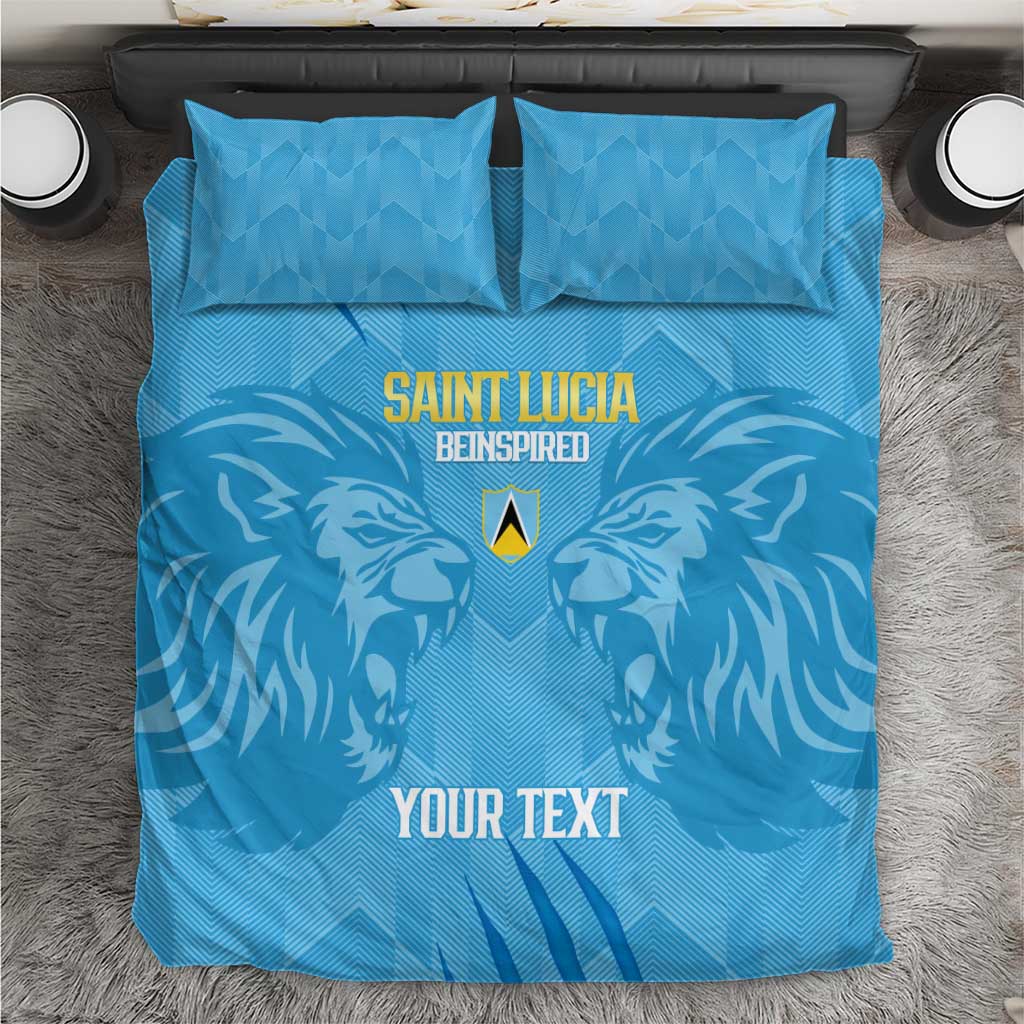 Custom Saint Lucia Cricket Bedding Set Go Champions Beinspired