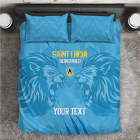 Custom Saint Lucia Cricket Bedding Set Go Champions Beinspired