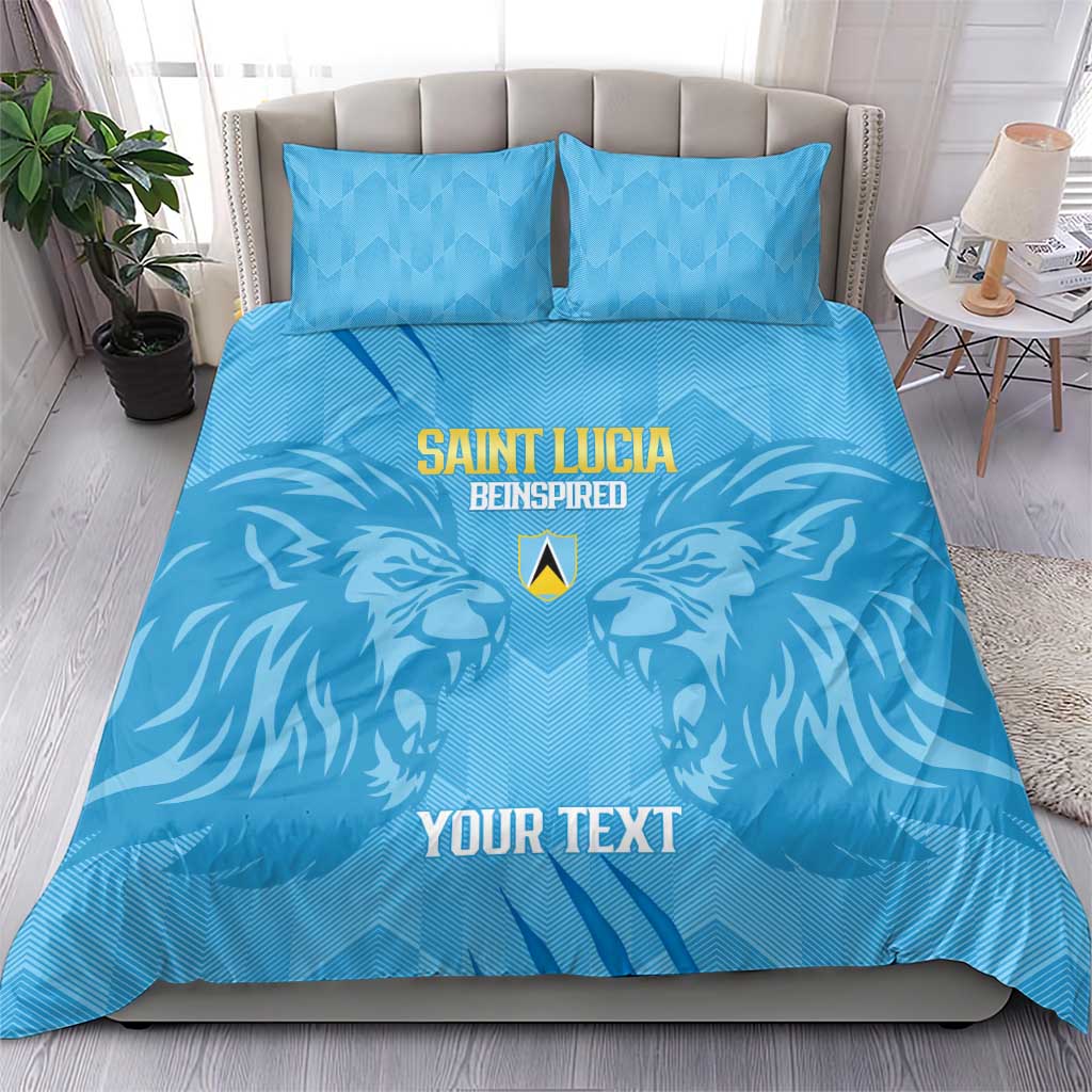 Custom Saint Lucia Cricket Bedding Set Go Champions Beinspired