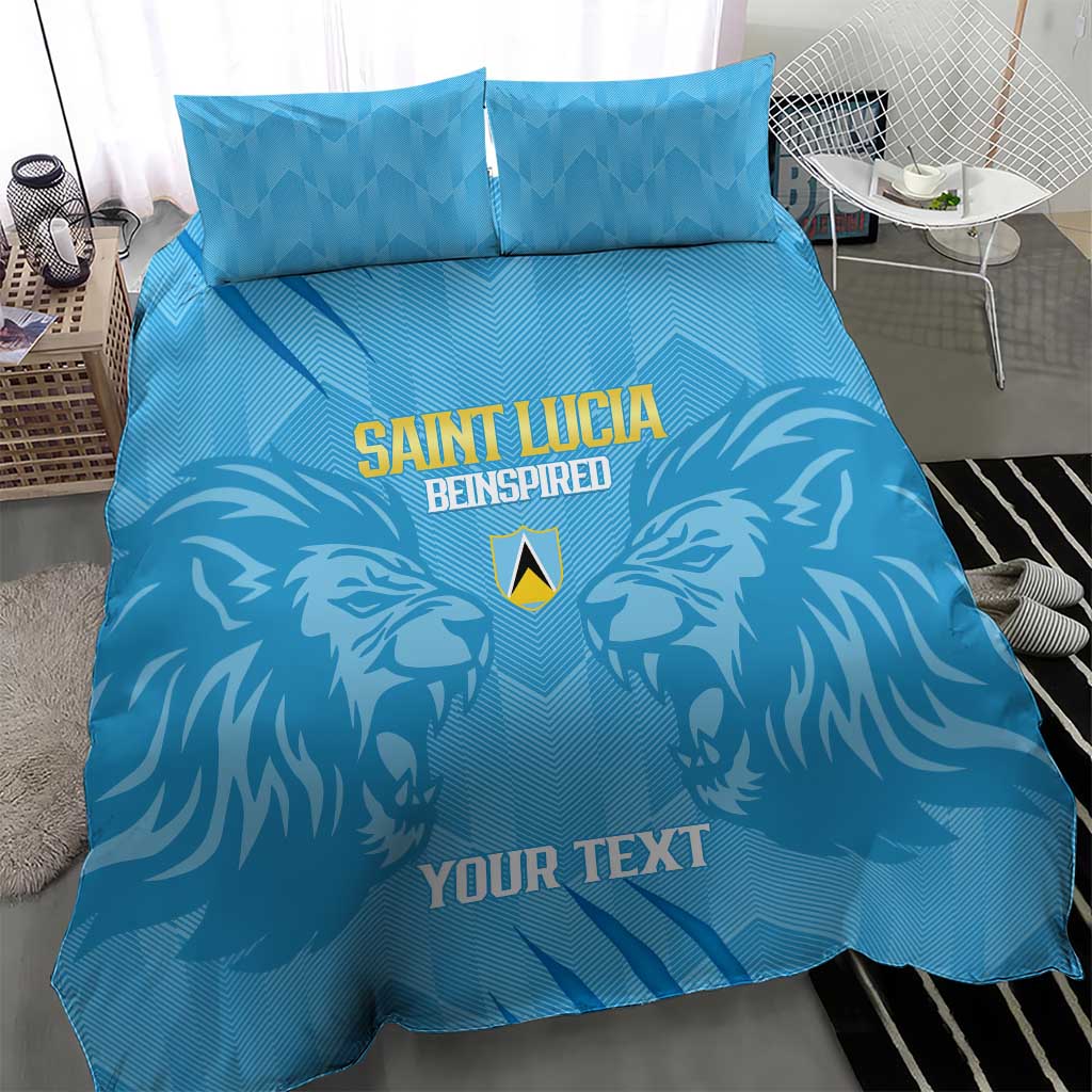 Custom Saint Lucia Cricket Bedding Set Go Champions Beinspired