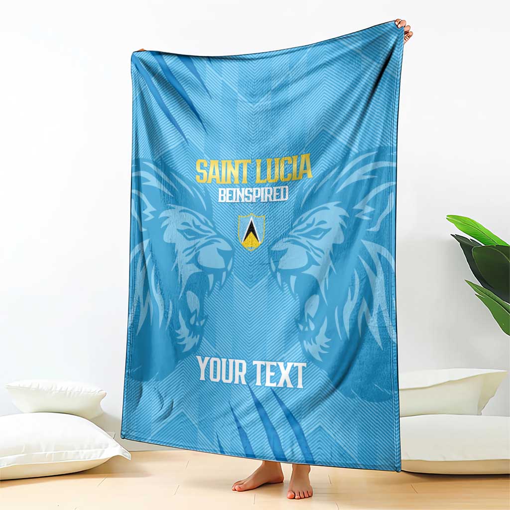 Custom Saint Lucia Cricket Blanket Go Champions Beinspired