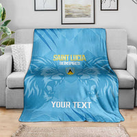 Custom Saint Lucia Cricket Blanket Go Champions Beinspired