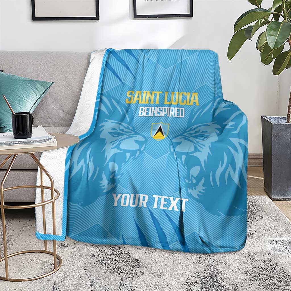 Custom Saint Lucia Cricket Blanket Go Champions Beinspired