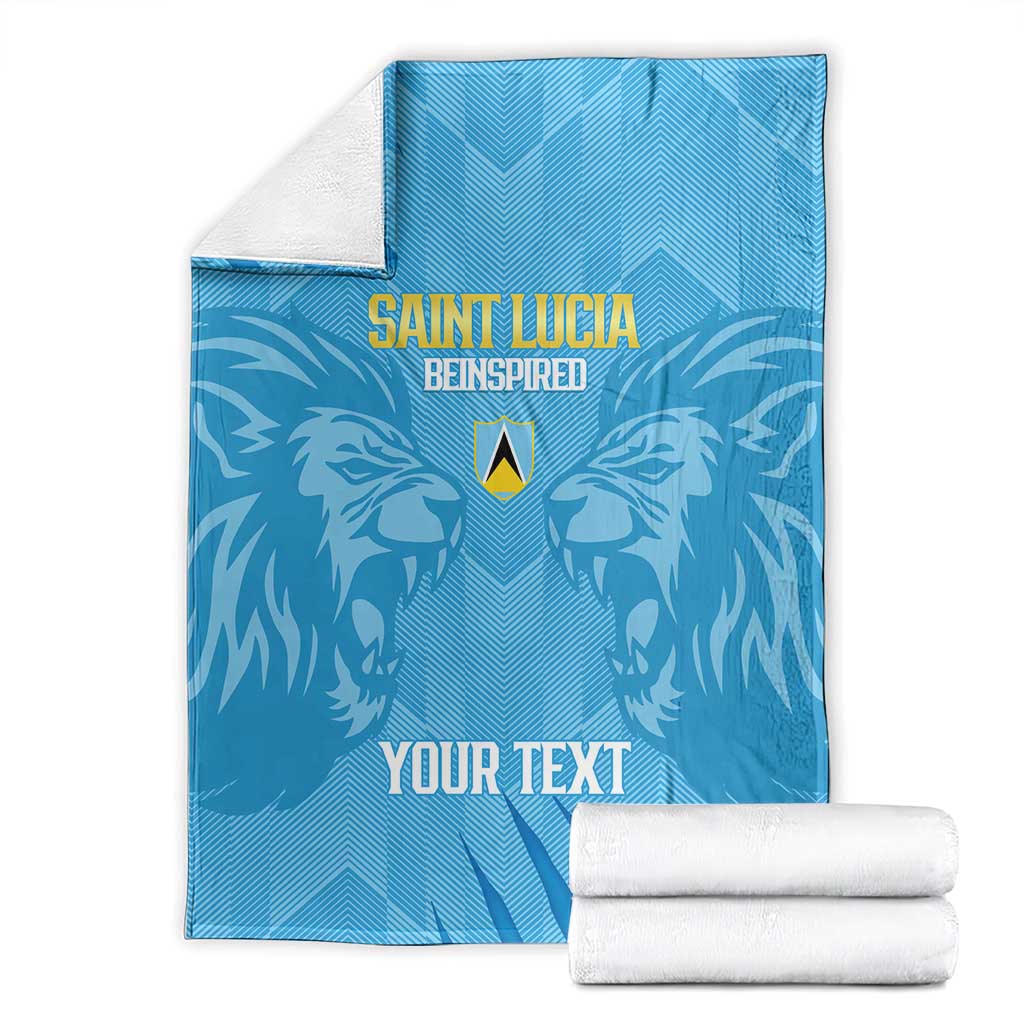 Custom Saint Lucia Cricket Blanket Go Champions Beinspired