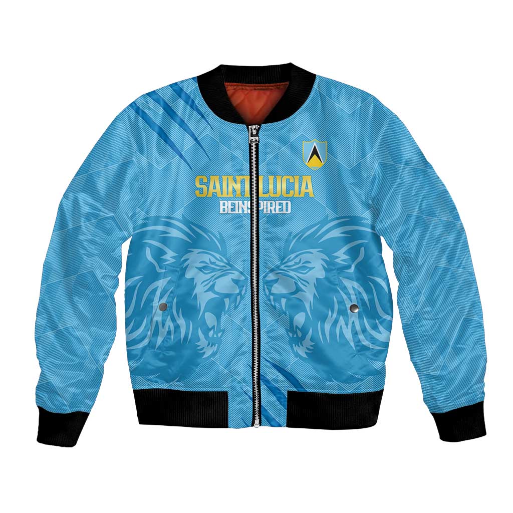 Custom Saint Lucia Cricket Bomber Jacket Go Champions Beinspired
