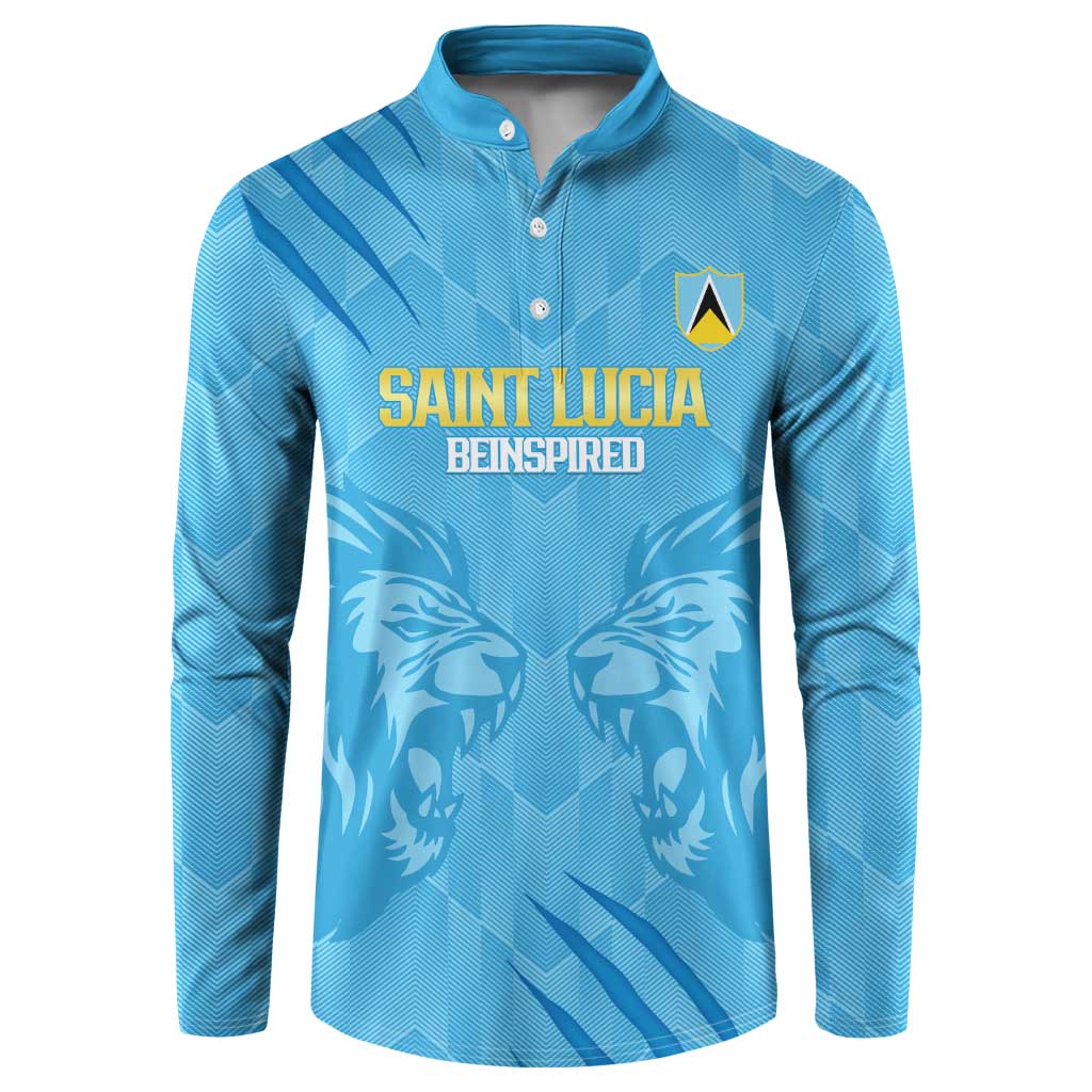 Custom Saint Lucia Cricket Button Sweatshirt Go Champions Beinspired