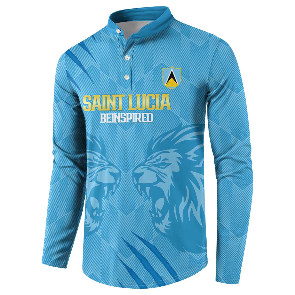 Custom Saint Lucia Cricket Button Sweatshirt Go Champions Beinspired