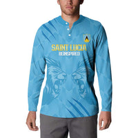 Custom Saint Lucia Cricket Button Sweatshirt Go Champions Beinspired