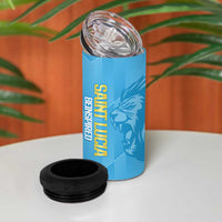 Custom Saint Lucia Cricket 4 in 1 Can Cooler Tumbler Go Champions Beinspired