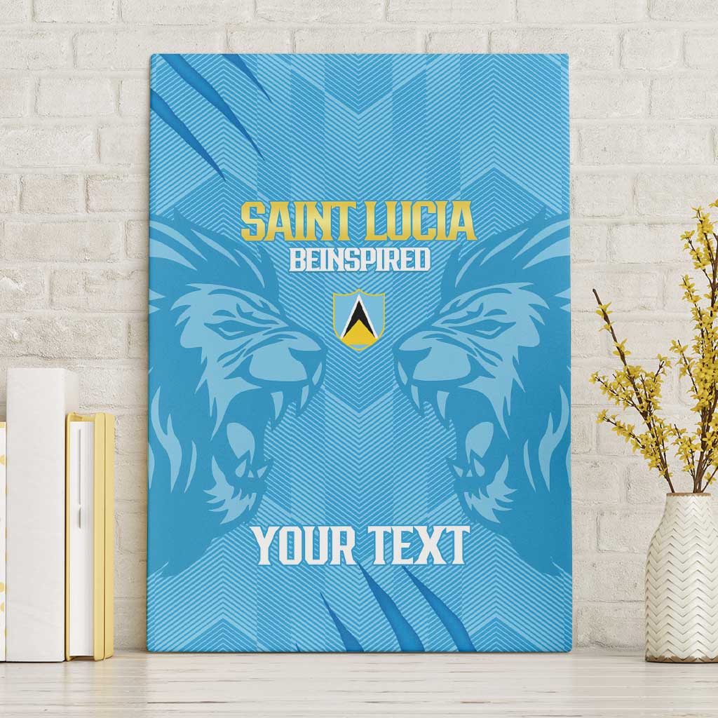 Custom Saint Lucia Cricket Canvas Wall Art Go Champions Beinspired