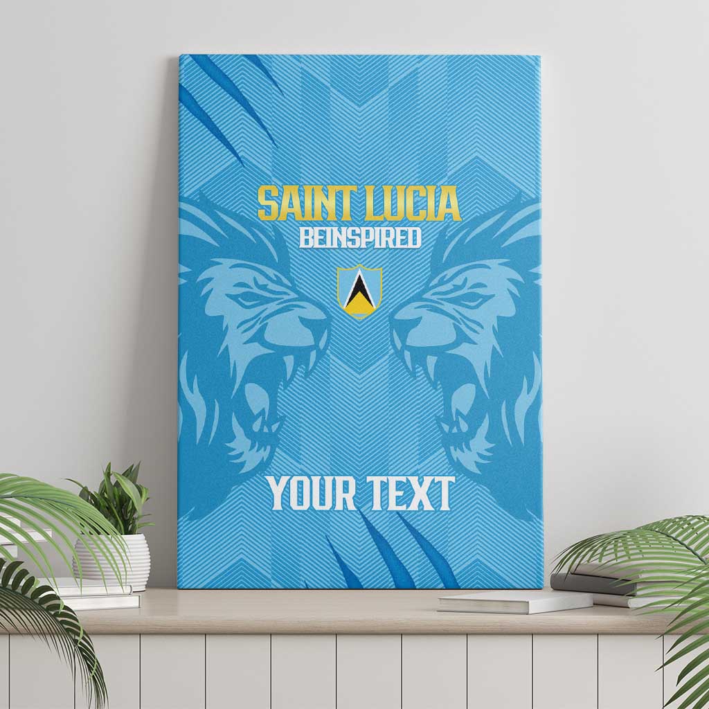 Custom Saint Lucia Cricket Canvas Wall Art Go Champions Beinspired