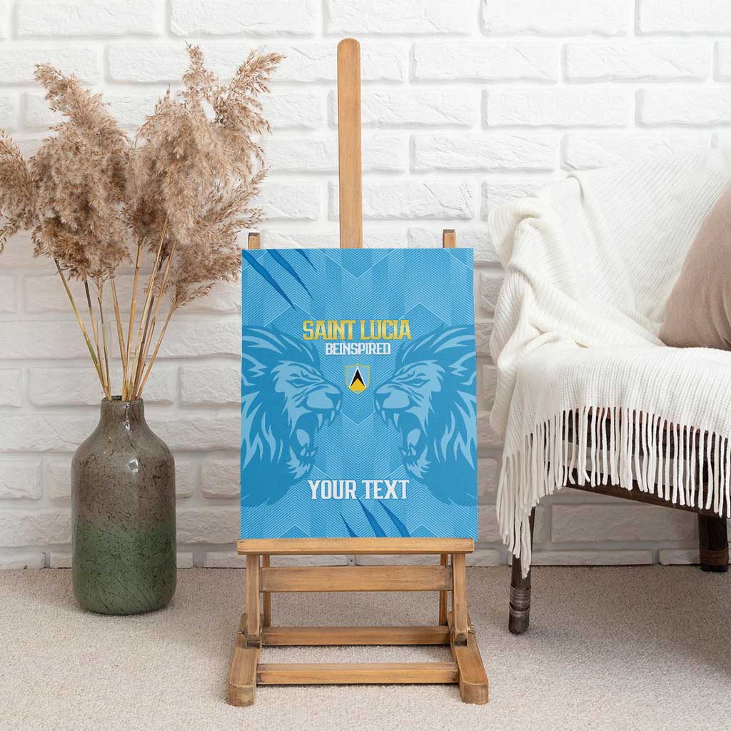 Custom Saint Lucia Cricket Canvas Wall Art Go Champions Beinspired