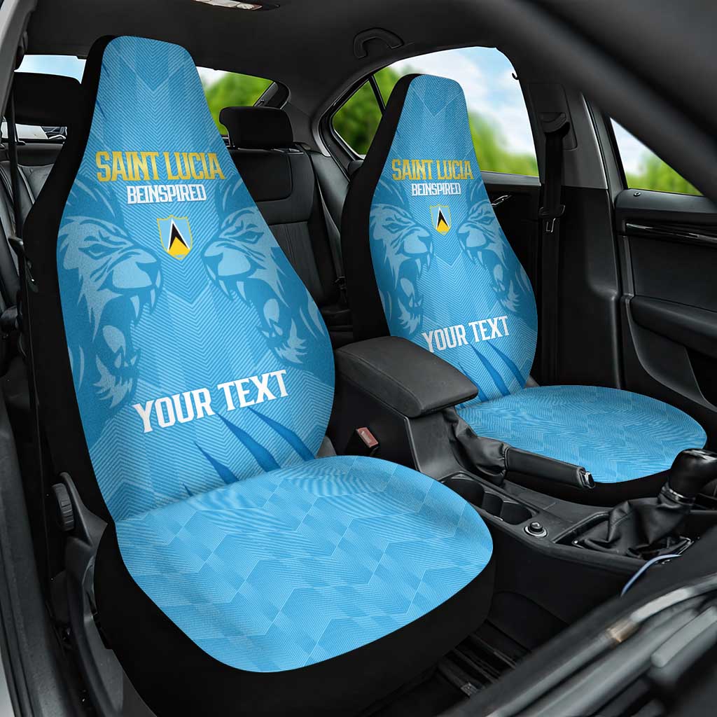Custom Saint Lucia Cricket Car Seat Cover Go Champions Beinspired