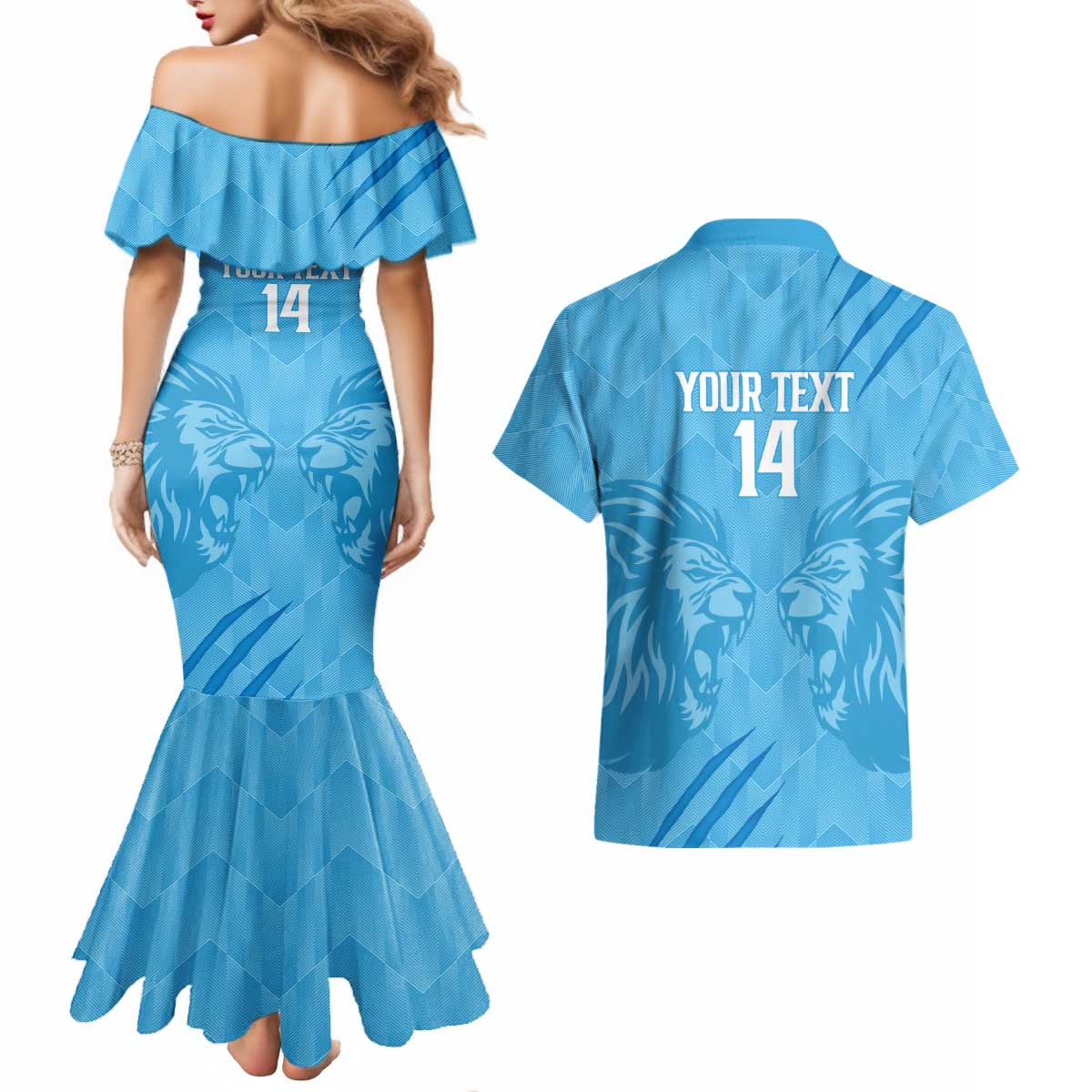 Custom Saint Lucia Cricket Couples Matching Mermaid Dress and Hawaiian Shirt Go Champions Beinspired