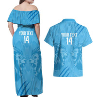 Custom Saint Lucia Cricket Couples Matching Off Shoulder Maxi Dress and Hawaiian Shirt Go Champions Beinspired