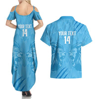 Custom Saint Lucia Cricket Couples Matching Summer Maxi Dress and Hawaiian Shirt Go Champions Beinspired