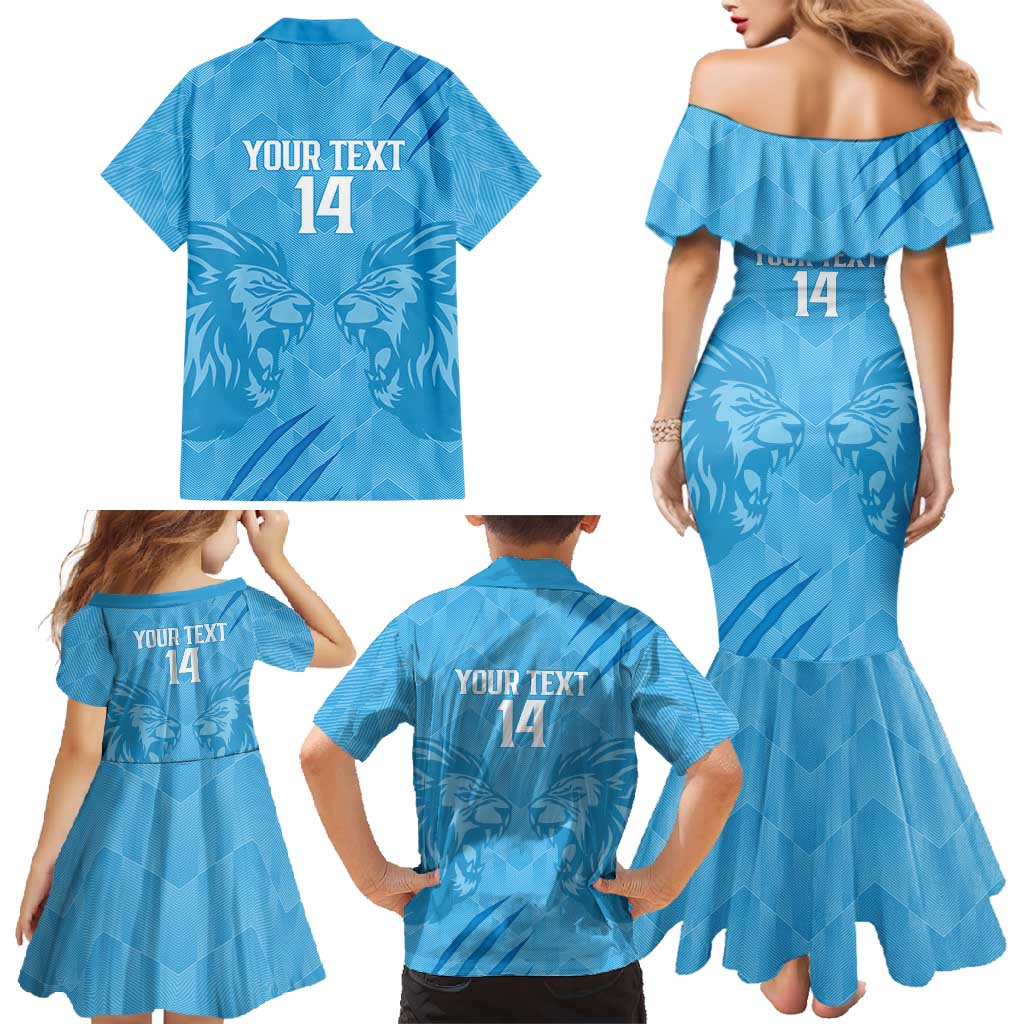 Custom Saint Lucia Cricket Family Matching Mermaid Dress and Hawaiian Shirt Go Champions Beinspired