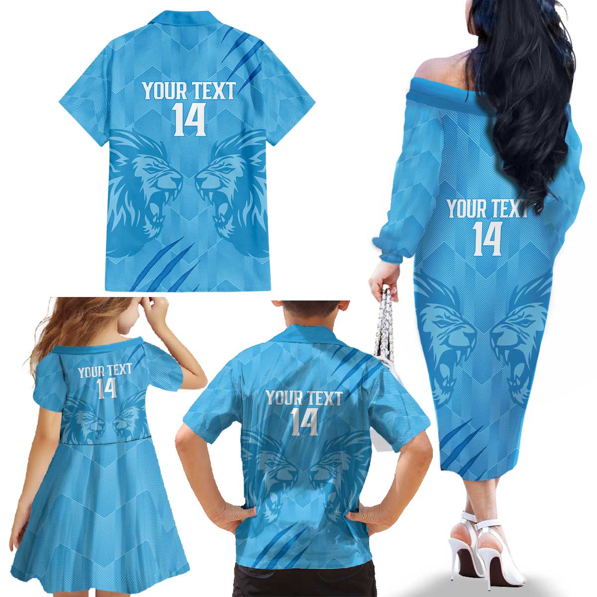 Custom Saint Lucia Cricket Family Matching Off The Shoulder Long Sleeve Dress and Hawaiian Shirt Go Champions Beinspired