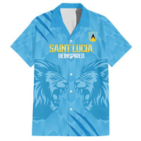 Custom Saint Lucia Cricket Family Matching Off The Shoulder Long Sleeve Dress and Hawaiian Shirt Go Champions Beinspired