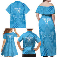 Custom Saint Lucia Cricket Family Matching Off Shoulder Maxi Dress and Hawaiian Shirt Go Champions Beinspired