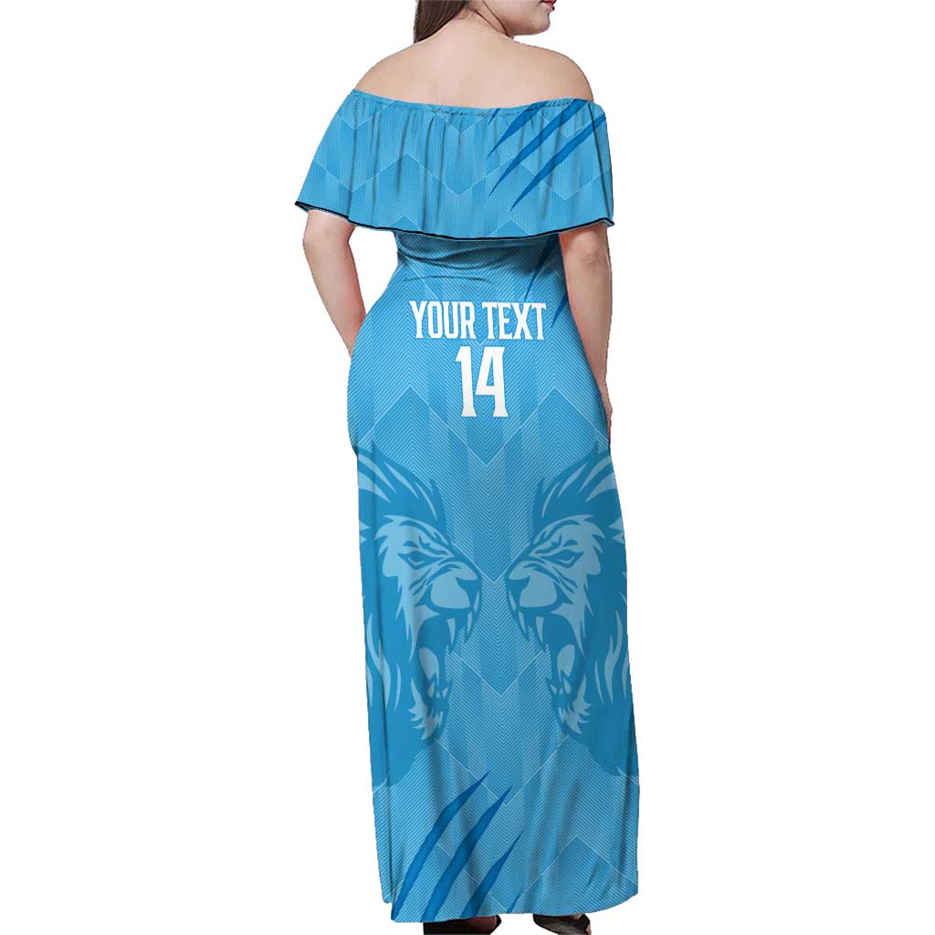 Custom Saint Lucia Cricket Family Matching Off Shoulder Maxi Dress and Hawaiian Shirt Go Champions Beinspired