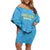 Custom Saint Lucia Cricket Family Matching Off Shoulder Short Dress and Hawaiian Shirt Go Champions Beinspired