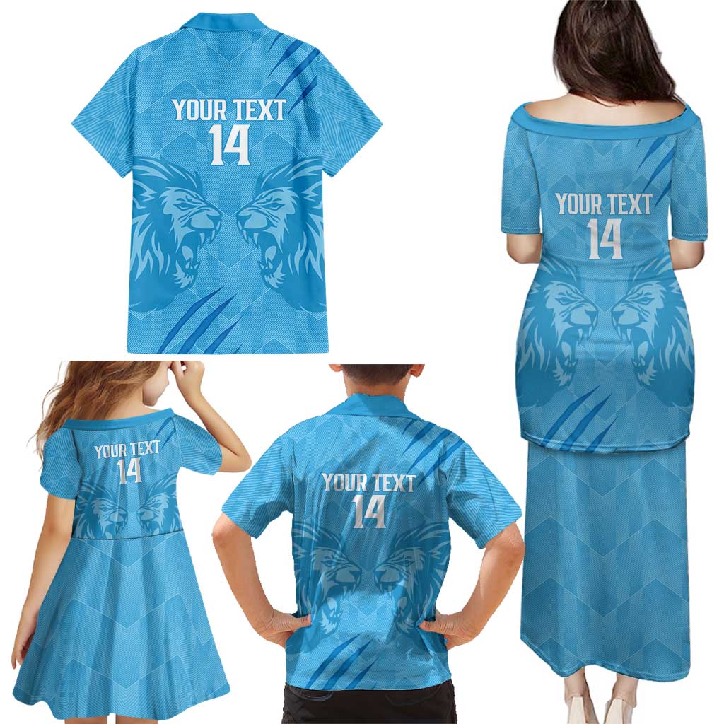 Custom Saint Lucia Cricket Family Matching Puletasi and Hawaiian Shirt Go Champions Beinspired
