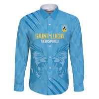 Custom Saint Lucia Cricket Family Matching Puletasi and Hawaiian Shirt Go Champions Beinspired