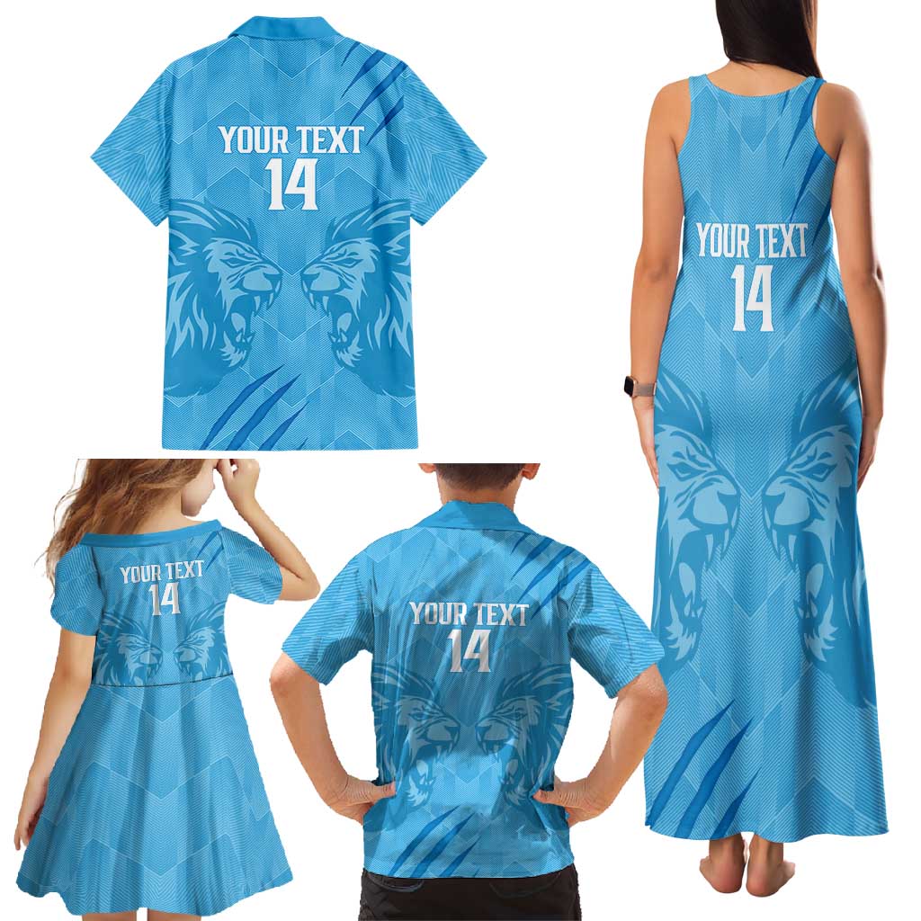 Custom Saint Lucia Cricket Family Matching Tank Maxi Dress and Hawaiian Shirt Go Champions Beinspired