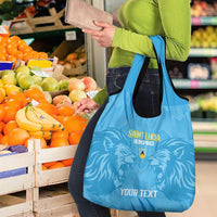 Custom Saint Lucia Cricket Grocery Bag Go Champions Beinspired