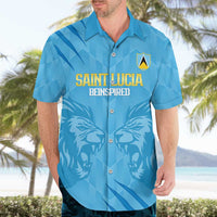 Custom Saint Lucia Cricket Hawaiian Shirt Go Champions Beinspired