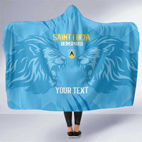 Custom Saint Lucia Cricket Hooded Blanket Go Champions Beinspired